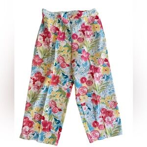 Napa Valley Petite Women’s vibrant floral straight leg dress pants, EUC-size 12P